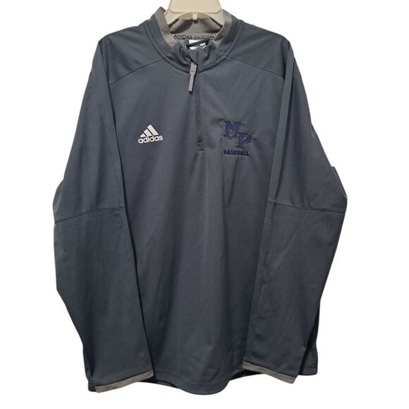 Adidas Baseball 1/4 Zip Windbreaker Pullover Lightweight Jacket Large Gray NWT - Picture 1 of 13